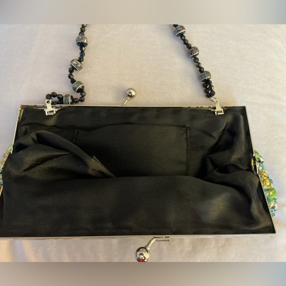 Multicolor Beaded Clutch Kisslock Hand Evening Bag NWOT - Picture 2 of 7